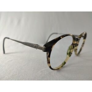 Safilo Team 489 Vintage Eyeglass Frames Tortoise Green Italy Round Panto 140